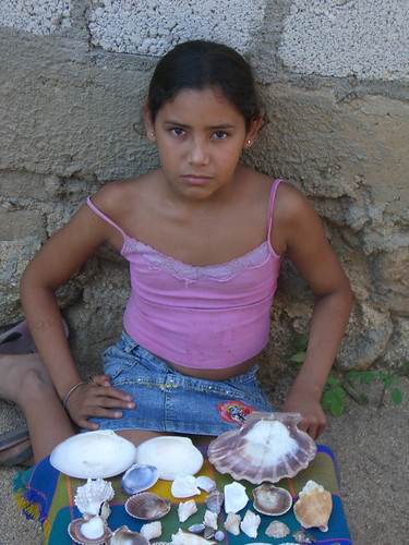 Mexican Girl Selling Shells On The Street Michael French Flickr