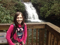 Sophie at High Shoals Falls - First Cascade 