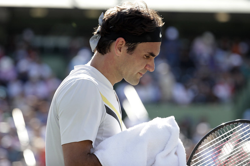 Roger Federer在8強賽落敗，本屆溫網賽事就此止步。（達志影像資料照）