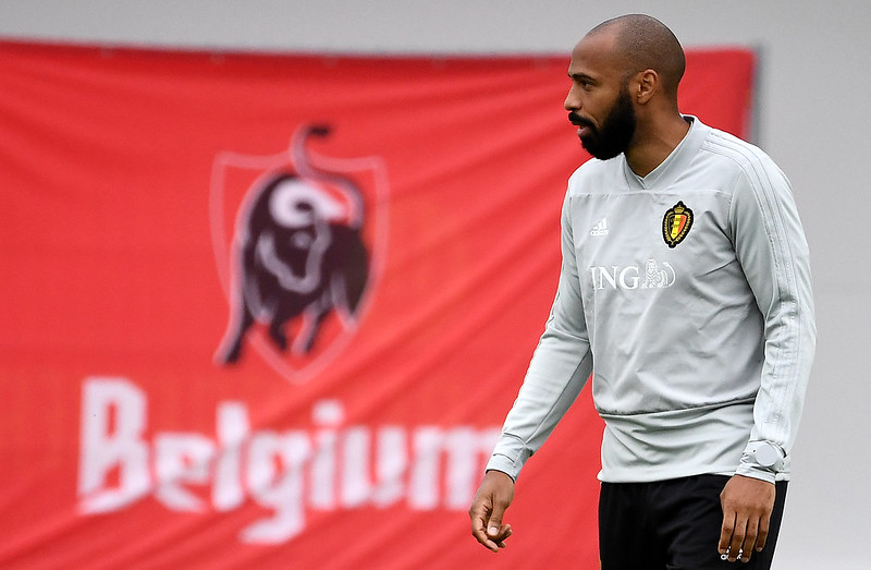 法國名將Thierry Henry擔任比利時助理教練。（AFP授權）