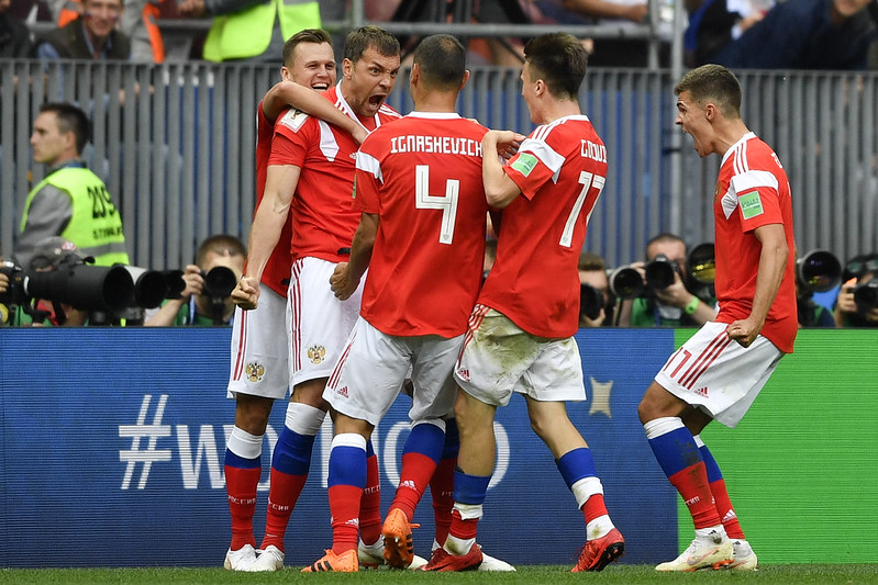 俄羅斯本屆世足賽的表現令人驚艷。（AFP授權）