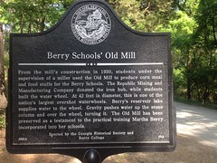 Berry Schools Old Mill Historical Marker 