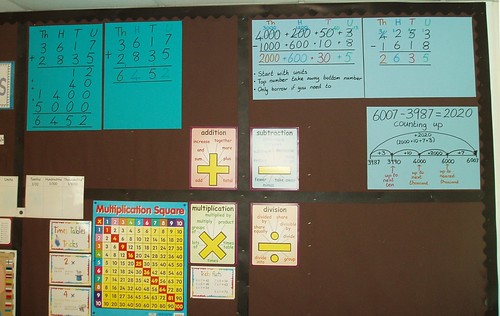 Maths board 3 | Maths display with section for each operatio\u2026 | Flickr