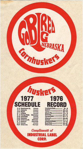 Go Big Red Nebraska Cornhuskers Helmet Logo Sticker - 1977… | Flickr