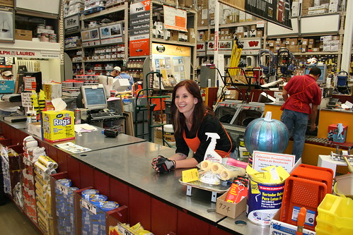 Mercedes at work - Home Depot Paint Department | One of my ...