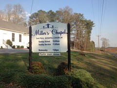 Millers Chapel Sign 