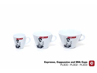 Confezione 6 tazzine caffè espresso 70 cl. + piattini in porcellana Lelit PL300