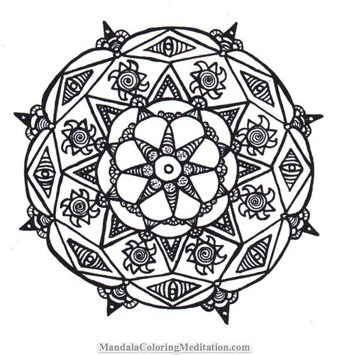 Mandala Coloring Page: A handmade black & white mandala | Flickr