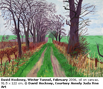 hockney david winter tunnel painting works artwork 2006