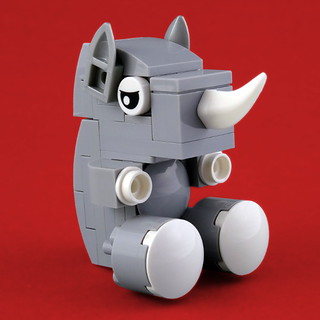 Peluches animaux LEGO Rhino