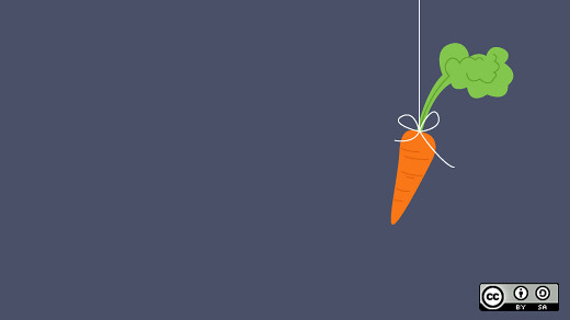 Carrot dangling from a string. A classic example of motivation.