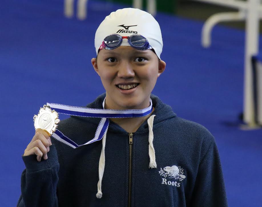 曾婕娟在女子200公尺自由式游出2分08秒64奪下本次比賽個人首金。（主辦單位提供）