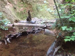 Pipes Buried in Little Log Creek Dam 
