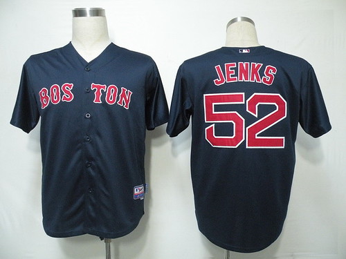 MLB Jerseys Boston Red Sox Jenks 52# Dark Blue cheap nfl j ...