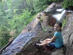 Sophie at the Top of Davis Creek Falls 