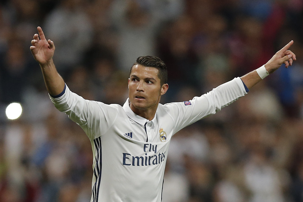 Cristiano Ronaldo成為史上第1位於歐洲賽場踢近百球的人。（資料照，達志影像）