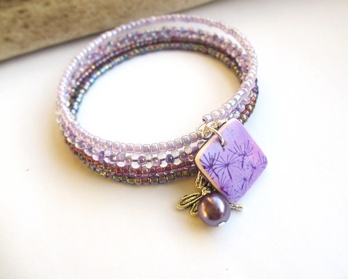 Purple dandelion bracelet | Diane Keeble | Flickr