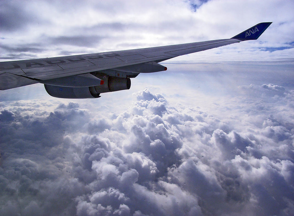 photos à travers le hublot d'un avion