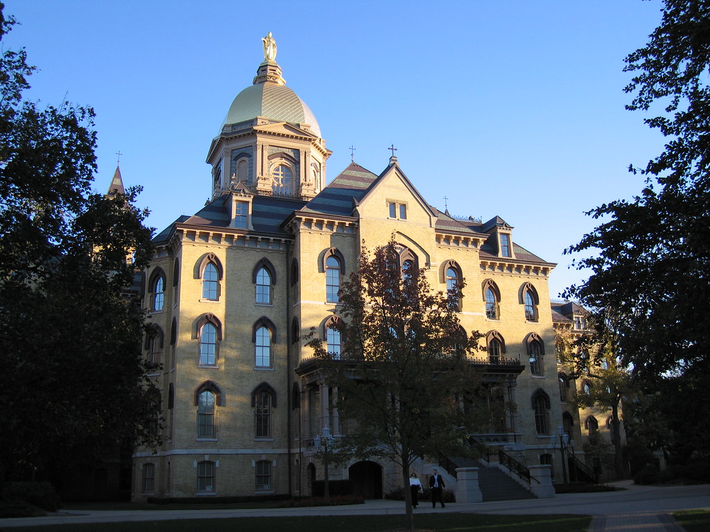 The Notre Dame Golden Dome At Dawn | A photo of the Golden D… | Flickr