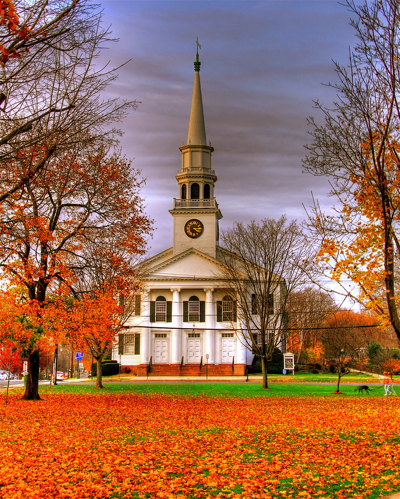Church on a New England Green First Congregational