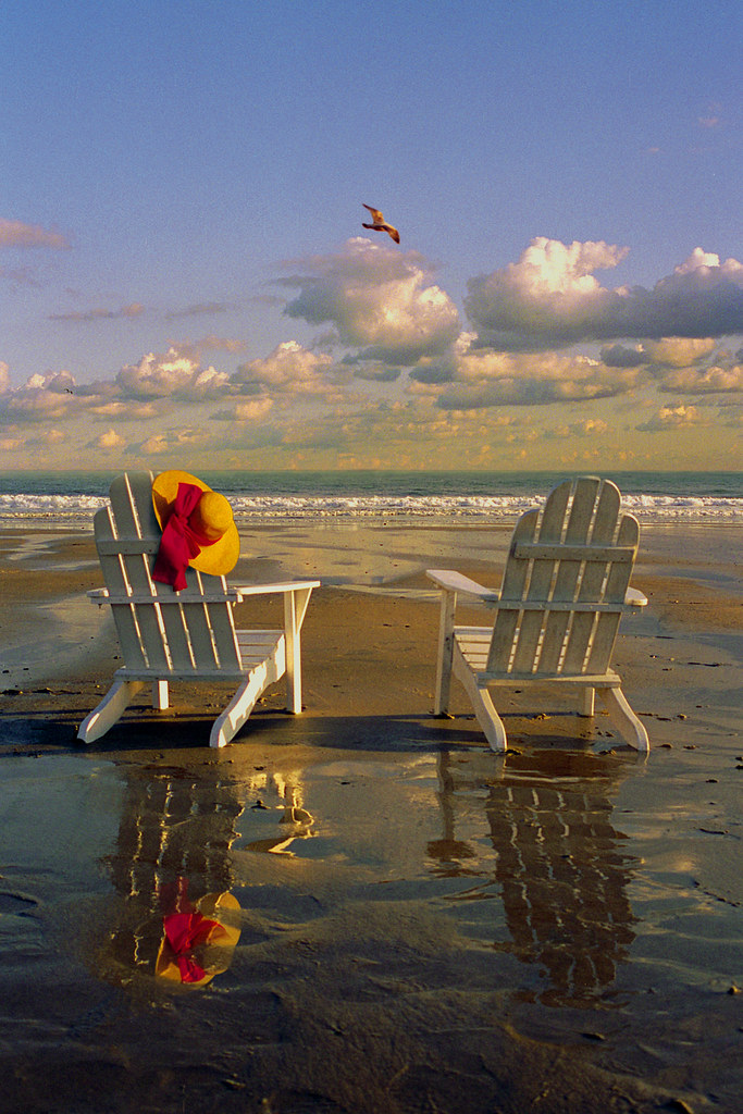 Adirondack chairs on the beach | Kennebunk Beach | Bob 