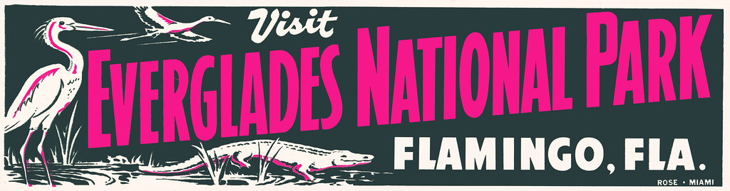Vintage Bumper Sticker Everglades National Park