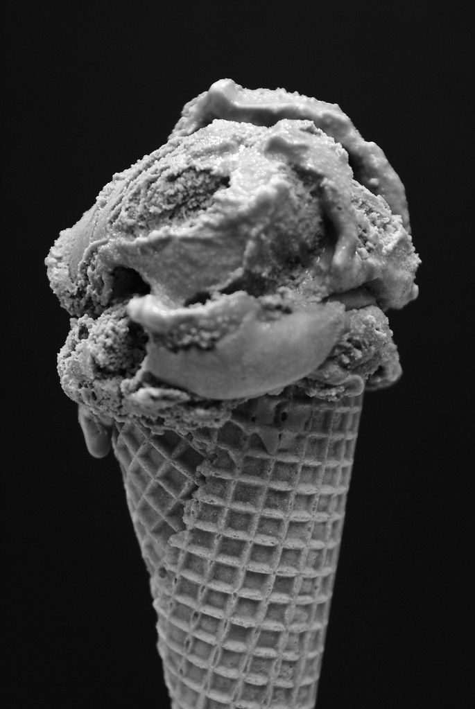Ice Cream: Chocolate on Black | Chocolate ice cream cone on … | Flickr