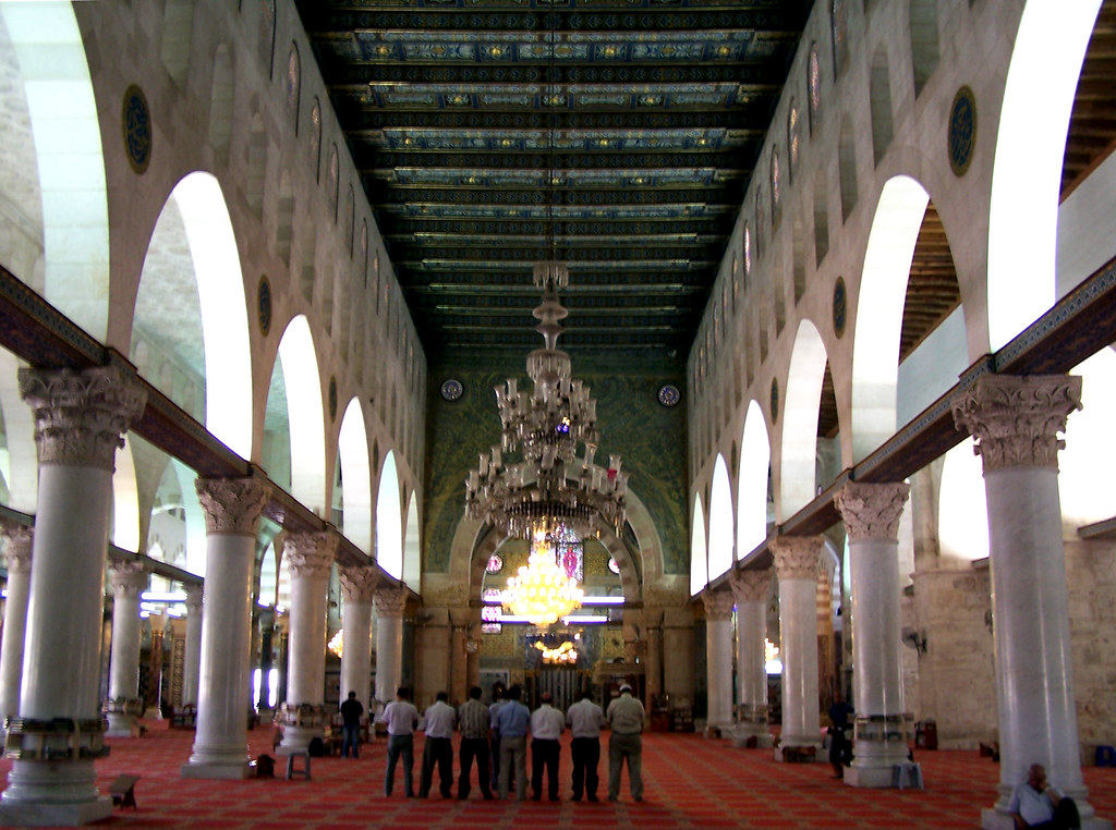  Inside  Masjid  Al  Aqsa  A deep shot of the inside  of 