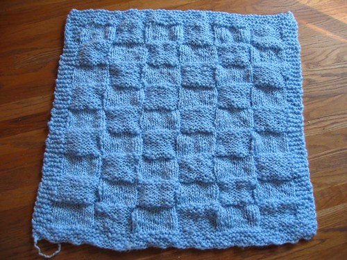 Basketwave blanket | Material used: 2 skeins of Bernat Breez… | Flickr