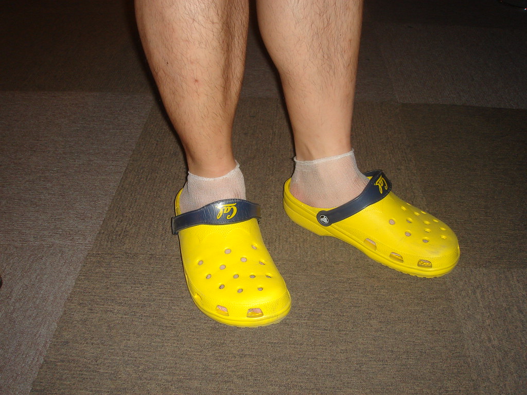 Cal Bear Crocs and my sexy bowling socks | Flickr  Photo Sharing!