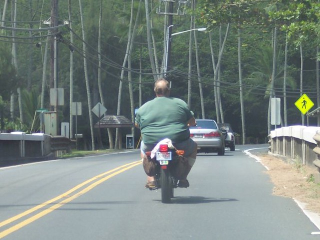 Fat Man on Motorcycle | Glenn | Flickr