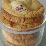 White chocolate and cranberry cookies