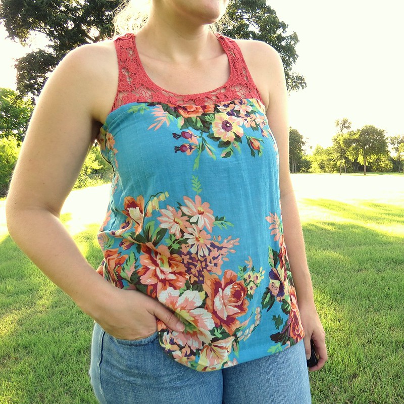 Lace & Flowers Tank Top - After