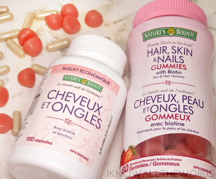 supplemental beauty- nature's bounty hair skin and nails capsules and gummies (3)