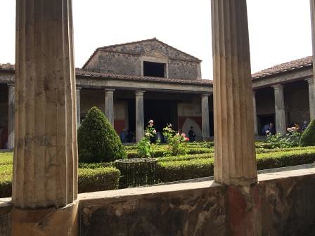 courtyard in Pompeii