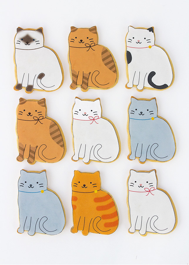 galletas de gatos con papel de azúcar