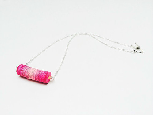 Pink Paper Necklace from The Creative Bee