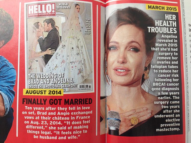 Hello magazine,  Brad and Angelina