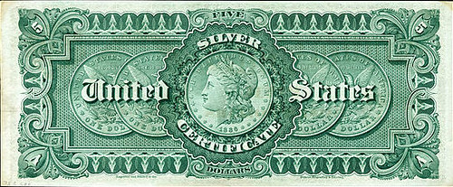 1886 $5 silver certificate