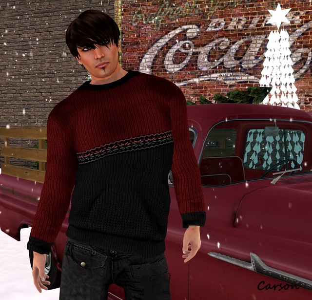 K&A Design (Cart Sale) - Winter Red Sweater