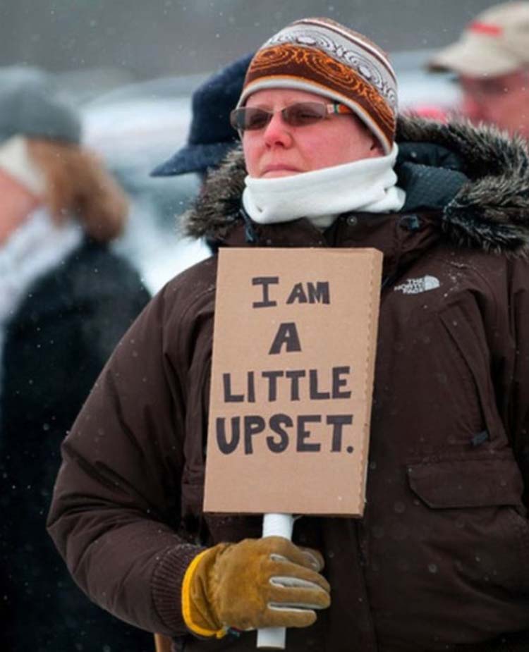 Witty & funny protest signs #21: Canadian protester