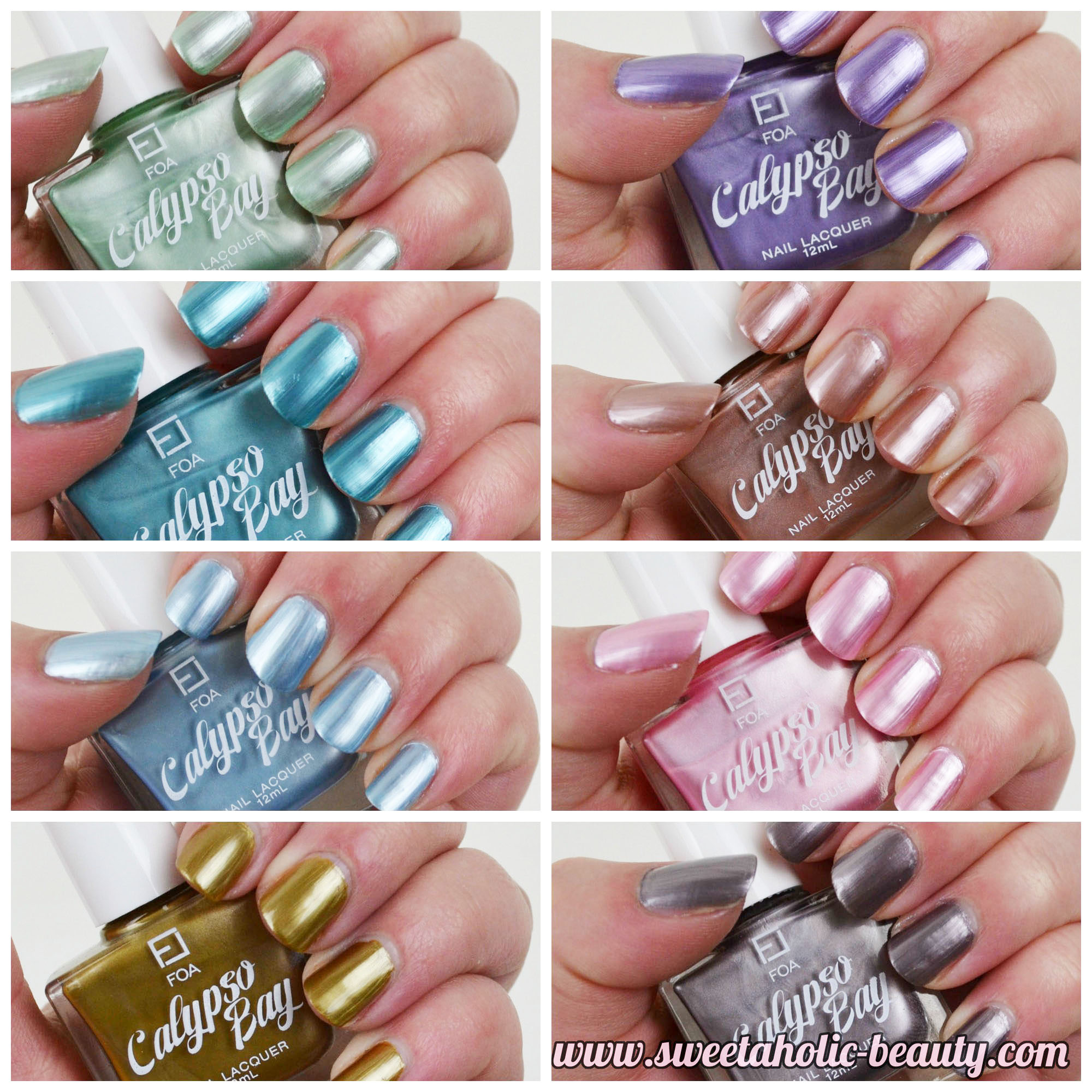 Face of Australia Calypso Bay Nail Enamel Collection Review & Swatches - Sweetaholic Beauty