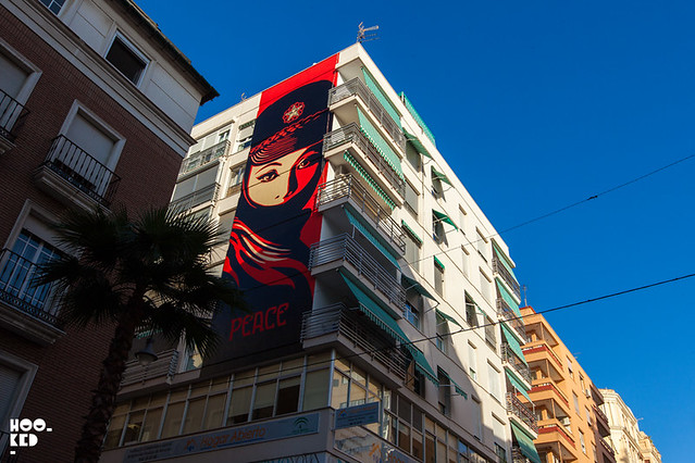 Shepard Fairey new mural in Málaga, Spain