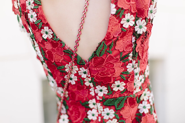 Red Floral Topshop Dress