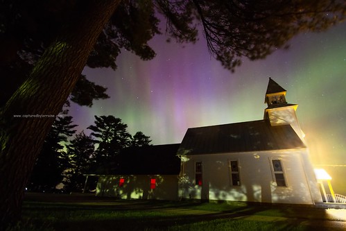 Aurora Northern Lights Wisconsin Church