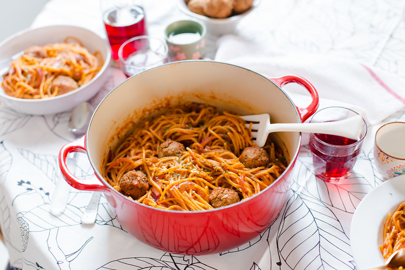 Spaghetti with Meatless Balls