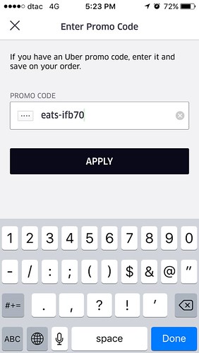 Promocode UberEats Thailand
