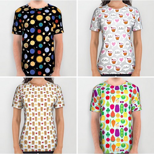 I've been adding all-over print tees to my society6 store and trying to decide which one to order for myself. 15% off & free shipping worldwide all weekend! Society6.com/marceline
