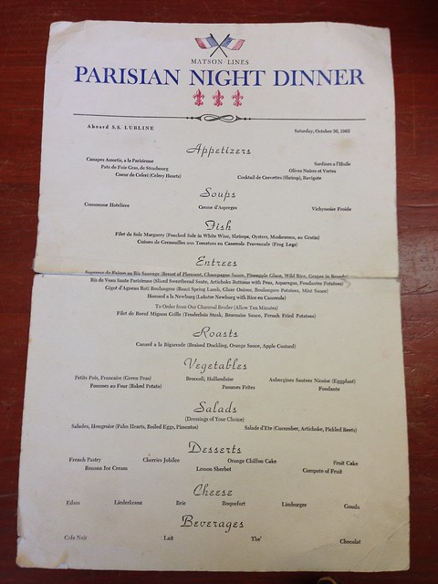 Parisian night dinner, Filoli cruise ship