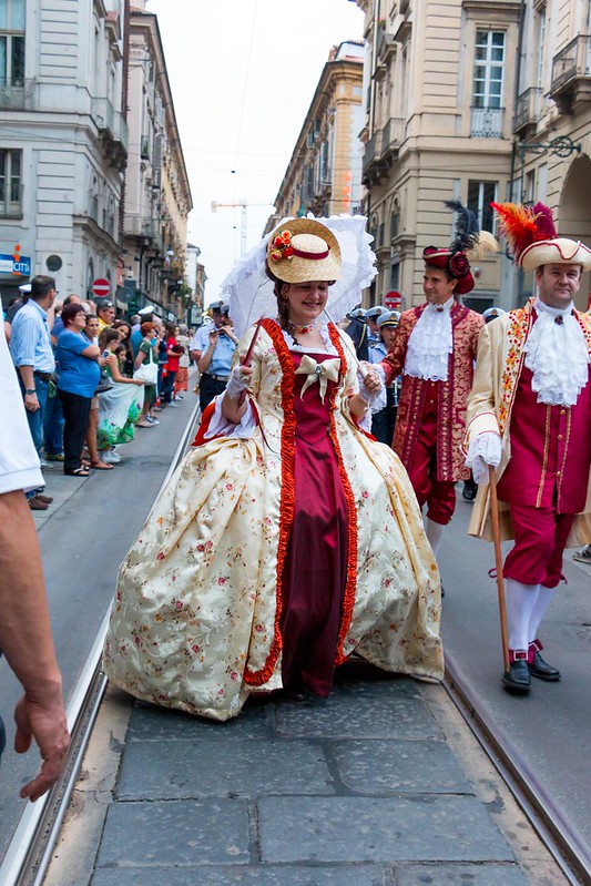 Renaissance costume parade.